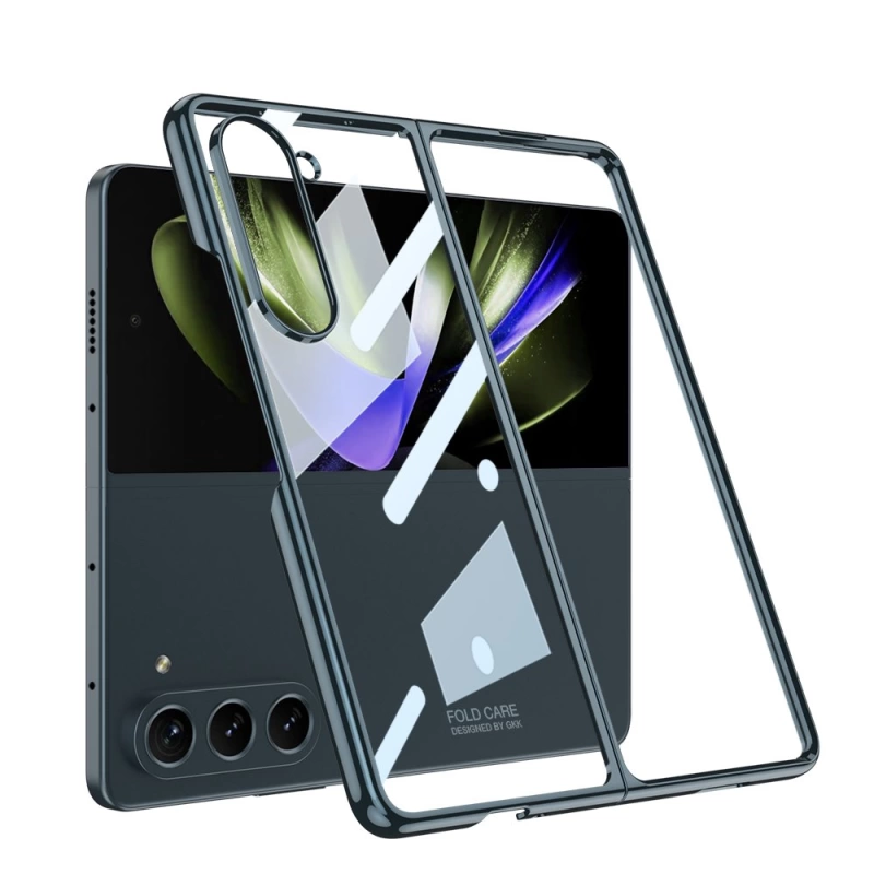 More TR Galaxy Z Fold 5 Kılıf Zore Full Camlı Kıpta Kapak