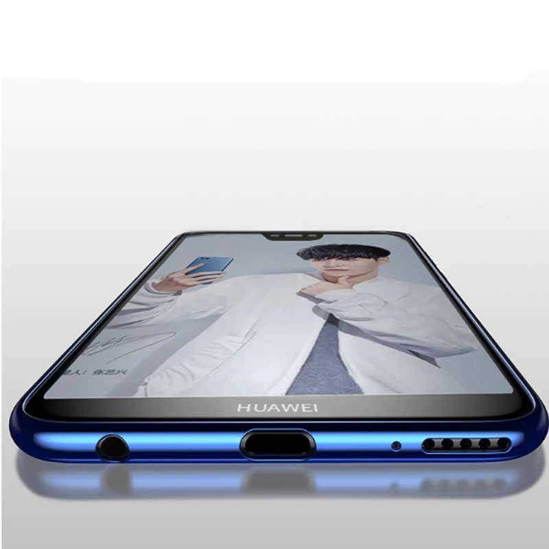 Huawei P Smart 2019 Kılıf Zore Dört Köşeli Lazer Silikon Kapak