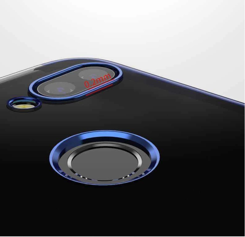 Huawei P20 Lite Kılıf Zore Dört Köşeli Lazer Silikon Kapak