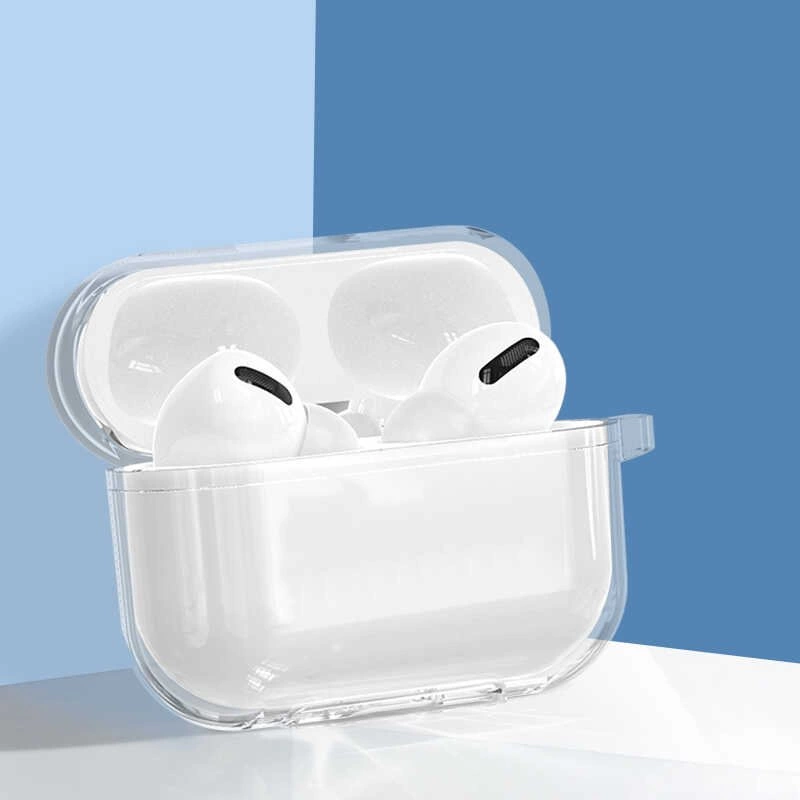 More TR Apple Airpods Pro 2 Kılıf Şeffaf Kristal Silikon Zore Airbag 14 Kılıf