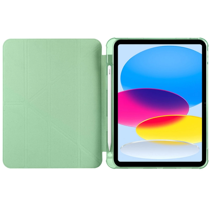 More TR Apple iPad 10.9 2022 (10.Nesil) Kılıf Zore Tri Folding Kalem Bölmeli Standlı Kılıf