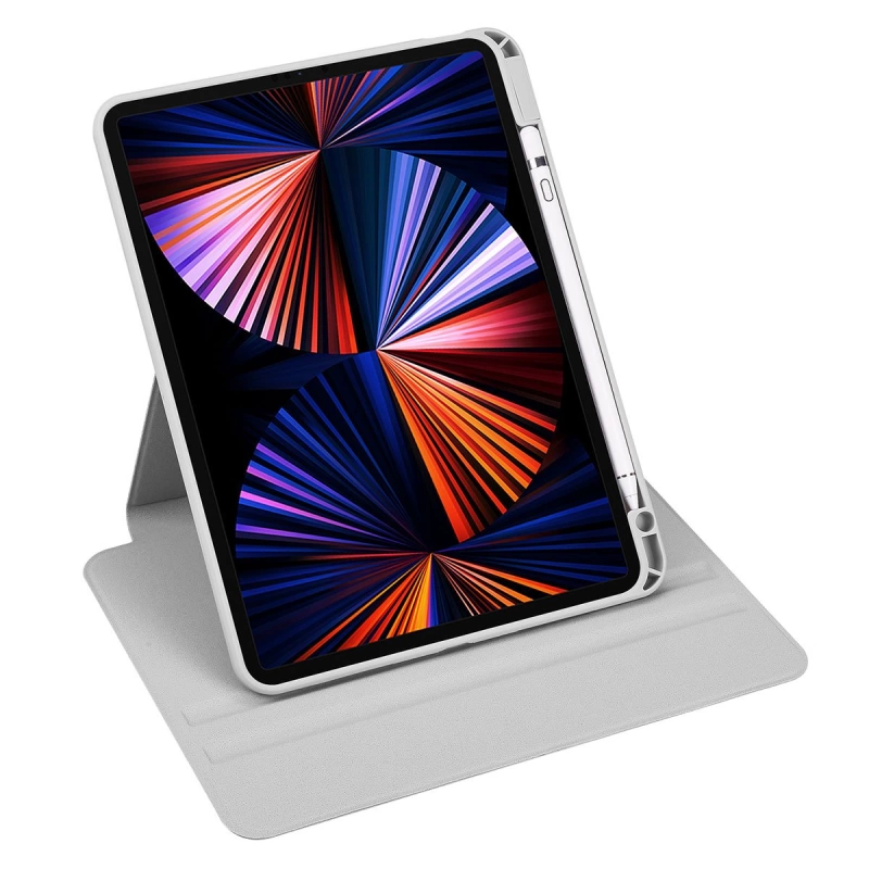 More TR Apple iPad Air 10.9 2022 (5.Nesil) Kılıf Zore Termik Kalem Bölmeli Dönebilen Standlı Kılıf