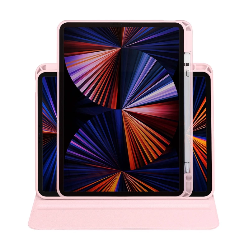 More TR Apple iPad Pro 11 2018 Kılıf Zore Termik Kalem Bölmeli Dönebilen Standlı Kılıf