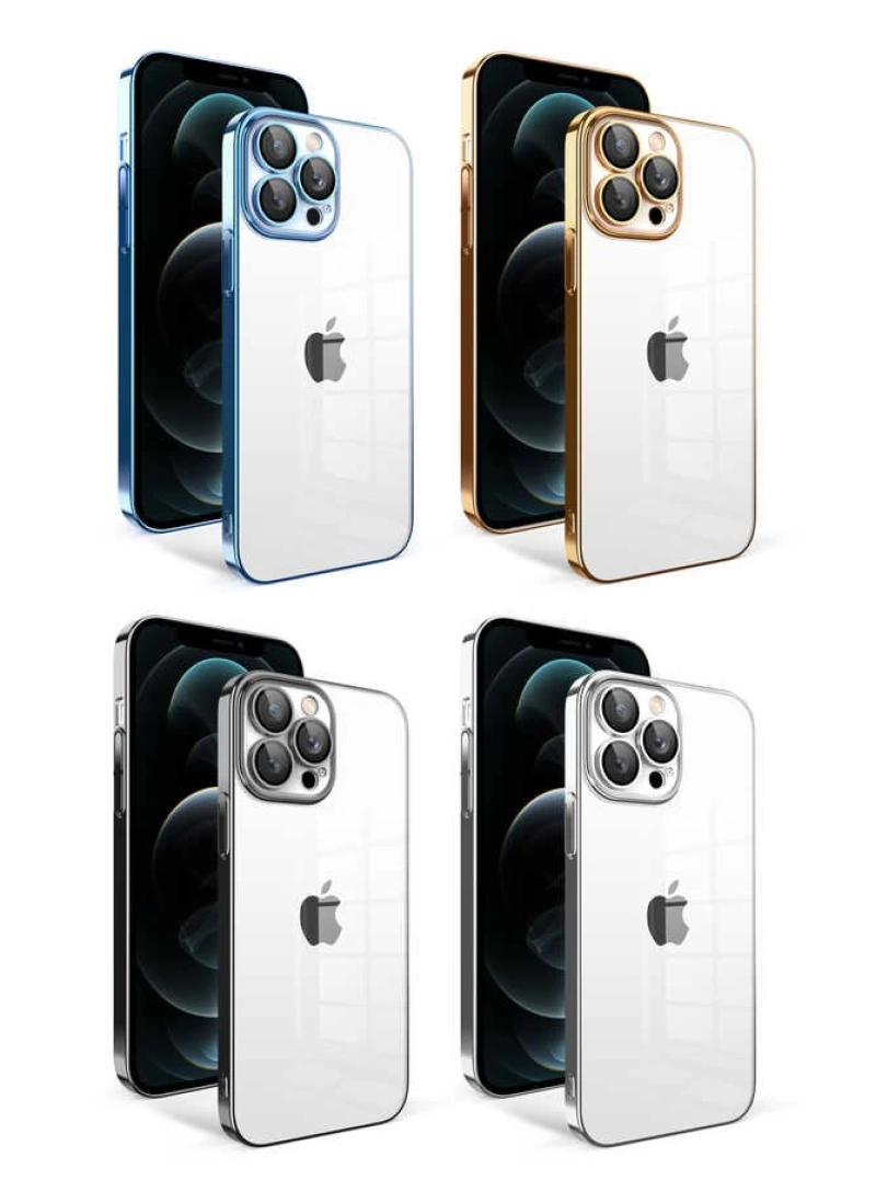 More TR Apple iPhone 12 Pro Max Kılıf Kamera Korumalı Renkli Çerçeveli Zore Garaj Kapak