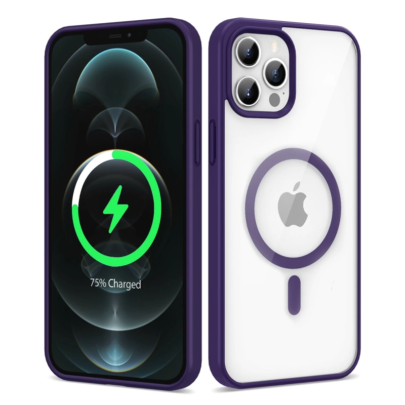 More TR Apple iPhone 12 Pro Max Kılıf Magsafe Wireless Şarj Özellikli Silikon Zore Ege Kapak