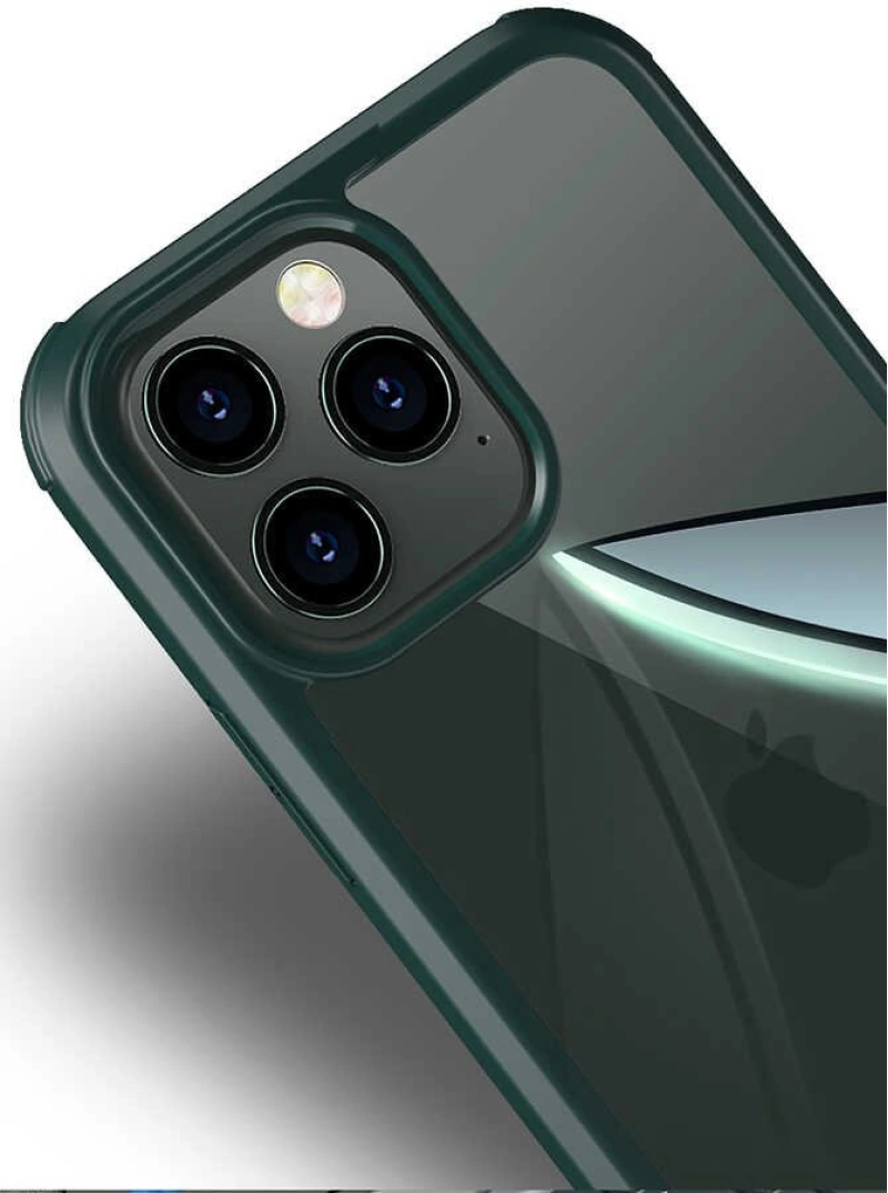 More TR Apple iPhone 12 Pro Max Kılıf Zore Dor Silikon Temperli Cam Kapak
