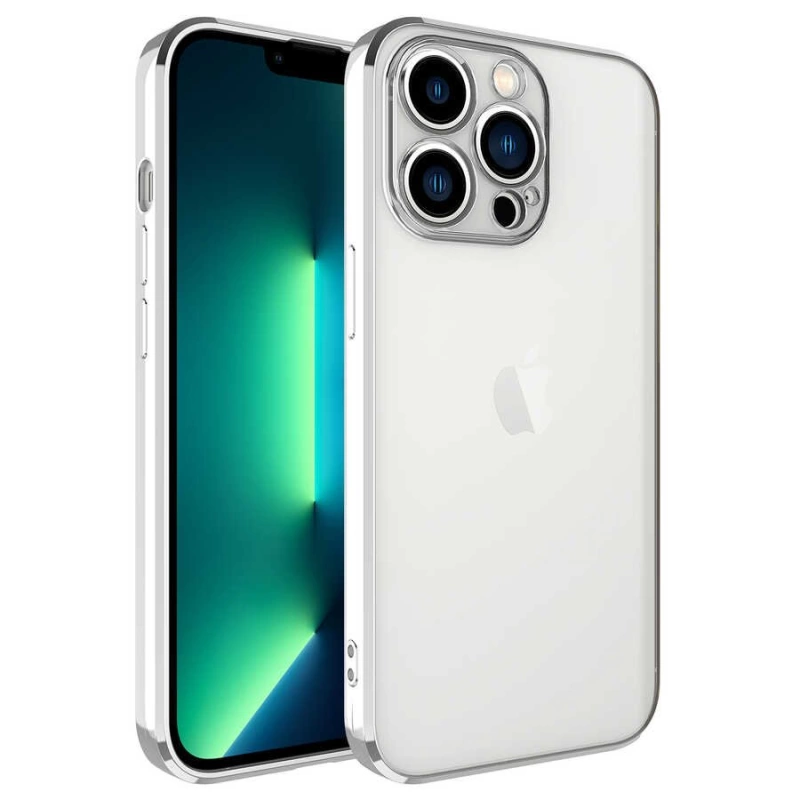 More TR Apple iPhone 13 Pro Kılıf Zore Glitter Full Renkli Silikon Kapak