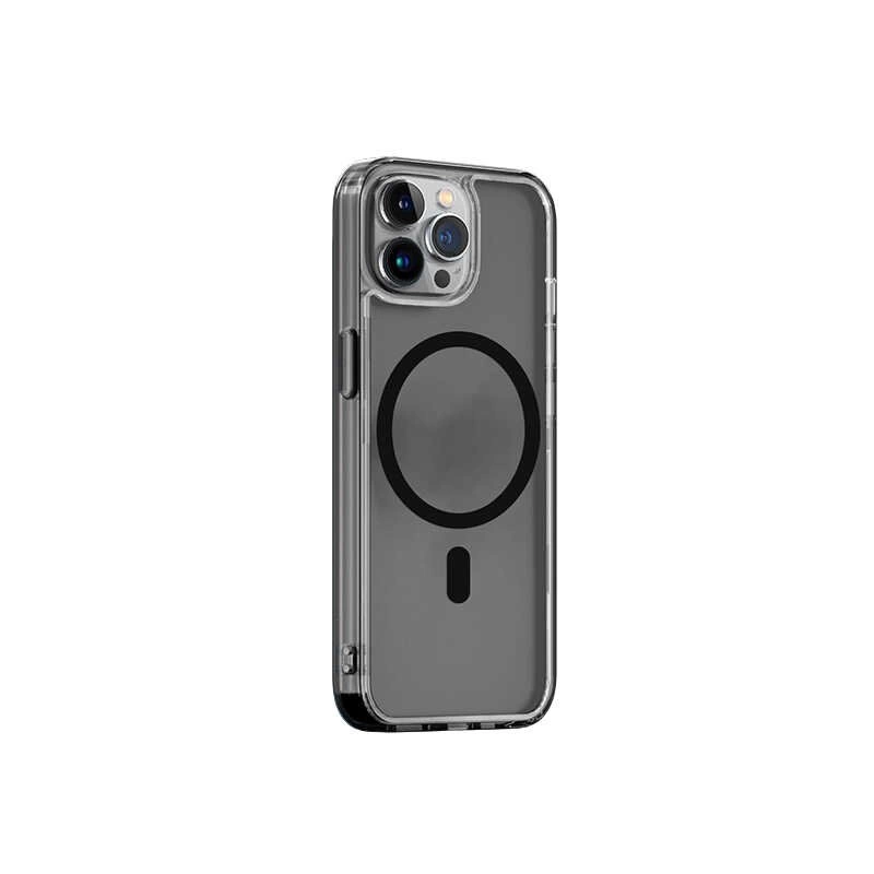 More TR Apple iPhone 13 Pro Max Wiwu Magsafe Şarj Özellikli Lens Korumalı Şeffaf Silikon Kapak