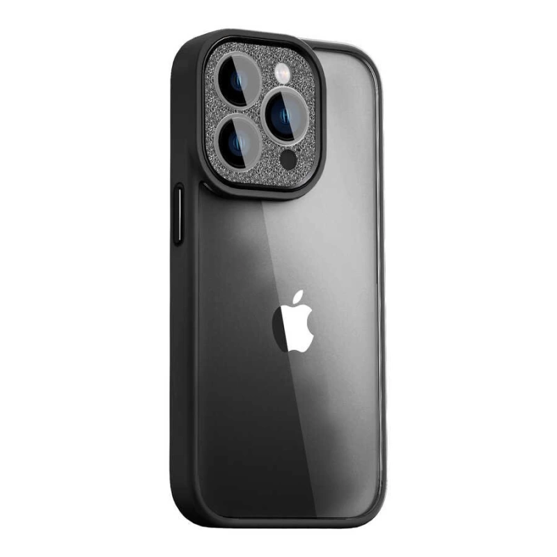 More TR Apple iPhone 14 Pro Max Kılıf ​​​​​Wiwu Lens Korumalı Renkli Kenar Arkası Şeffaf Multicolor Kapak