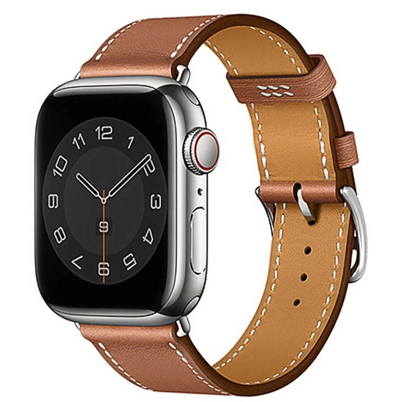 More TR Apple Watch Ultra 49mm Kordon Wiwu Attleage Watchband Hakiki Deri Strap Kayış
