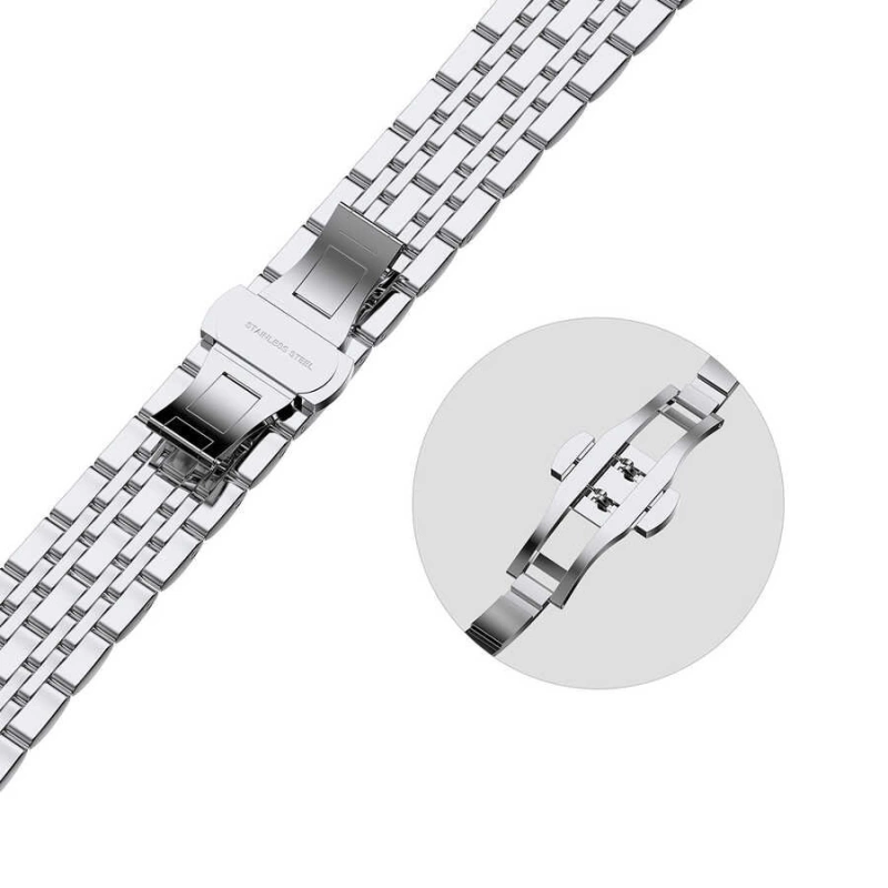 More TR Apple Watch Ultra 49mm Kordon Wiwu Seven Beads Steel Belt Metal Strap Kayış