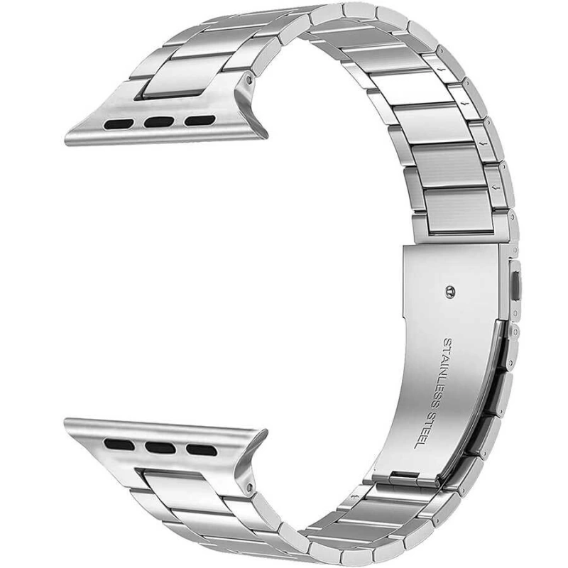 More TR Apple Watch Ultra 49mm Kordon Wiwu Ultra Thin Steel Belt Three Beads Metal Strap Kayış