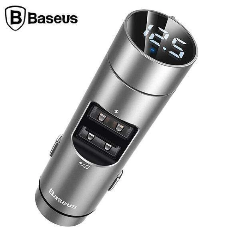 More TR Baseus Energy Column Çift USB FM Transmitter Hızlı Araç Şarjı