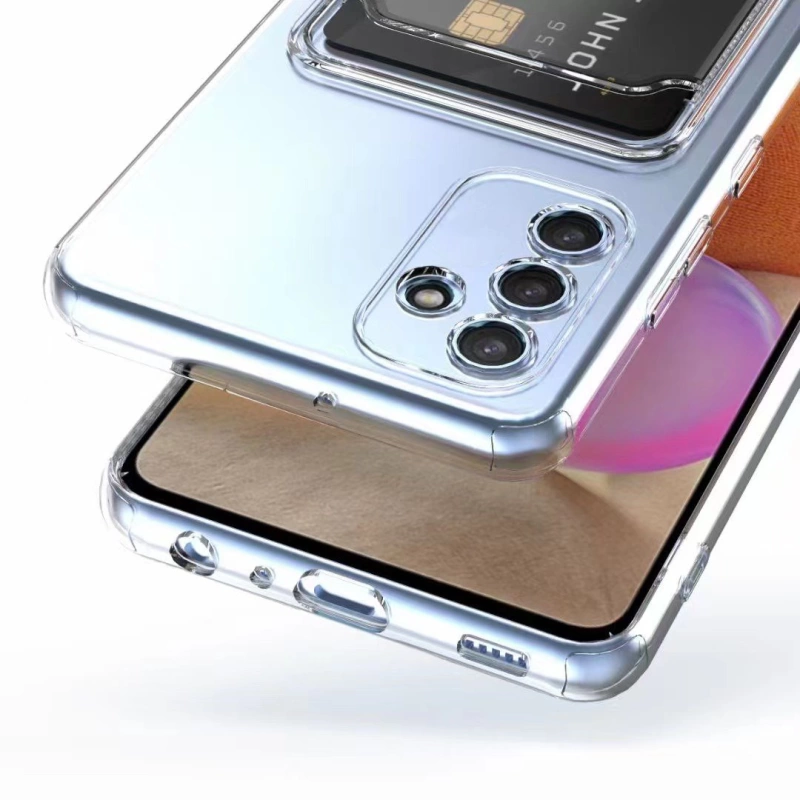 More TR Galaxy A54 Kılıf Kartlıklı Şeffaf Zore Setra Clear Silikon Kapak