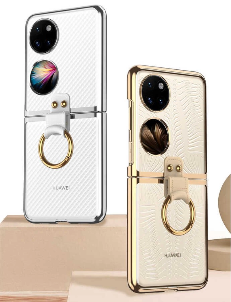 More TR Huawei P50 Pocket Kılıf Zore Yüzüklü Kıpta Kapak