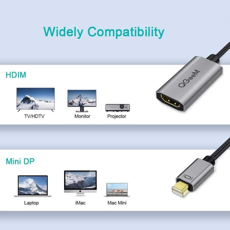 More TR Qgeem QG-HD09 Mini Display Port To HDMI To Dönüştürücü