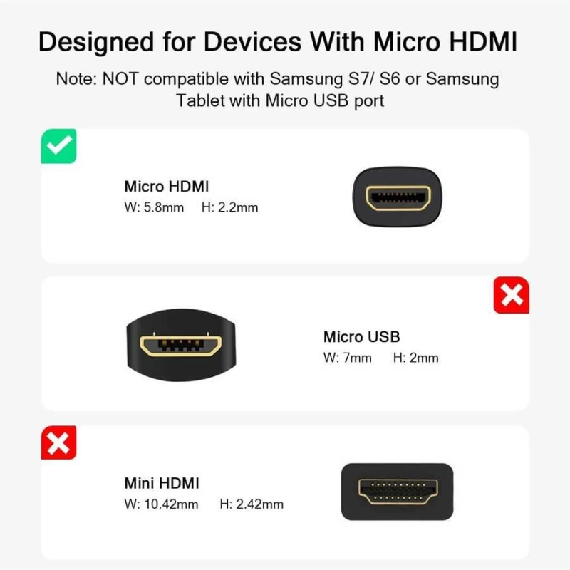More TR Qgeem QG-HD21 Micro HDMI Kablo