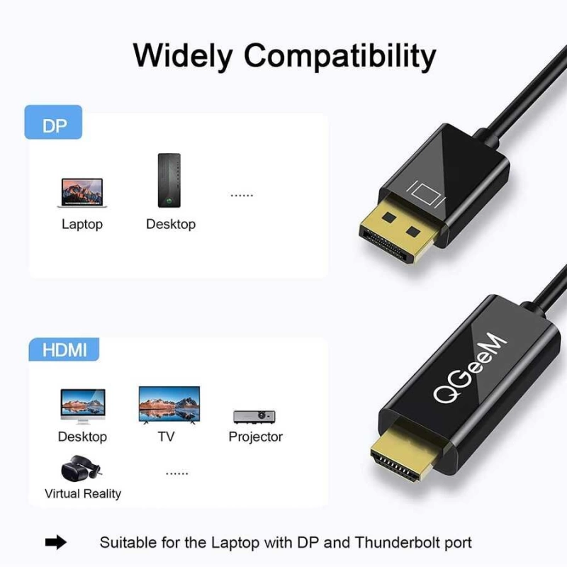 More TR Qgeem QG-HD22 Display Port To HDMI Kablo