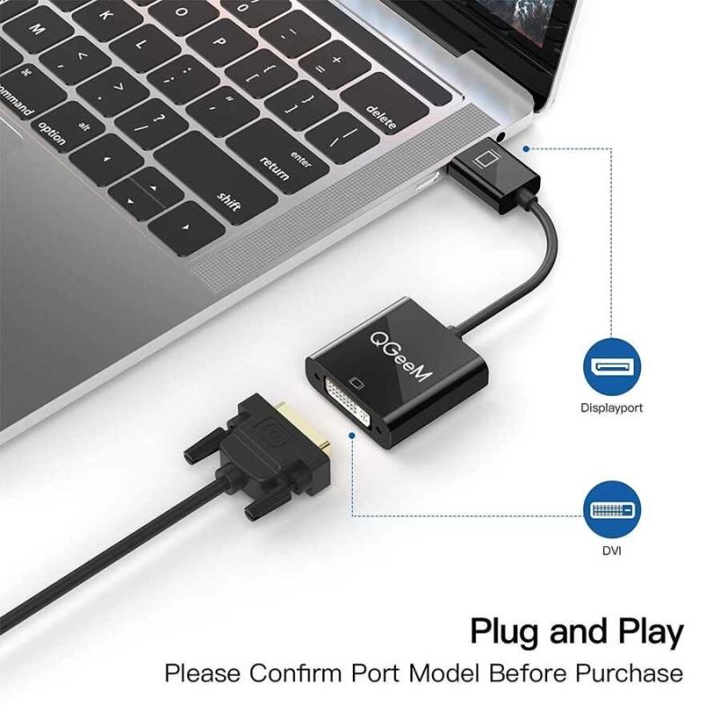 More TR Qgeem QG-HD24 DVI To Display Port Dönüştürücü