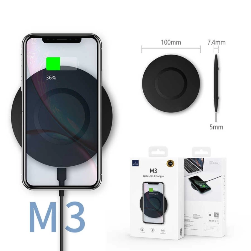 More TR Wiwu M3 Wireless Magnetik Şarj 15W iOS Android Destekli