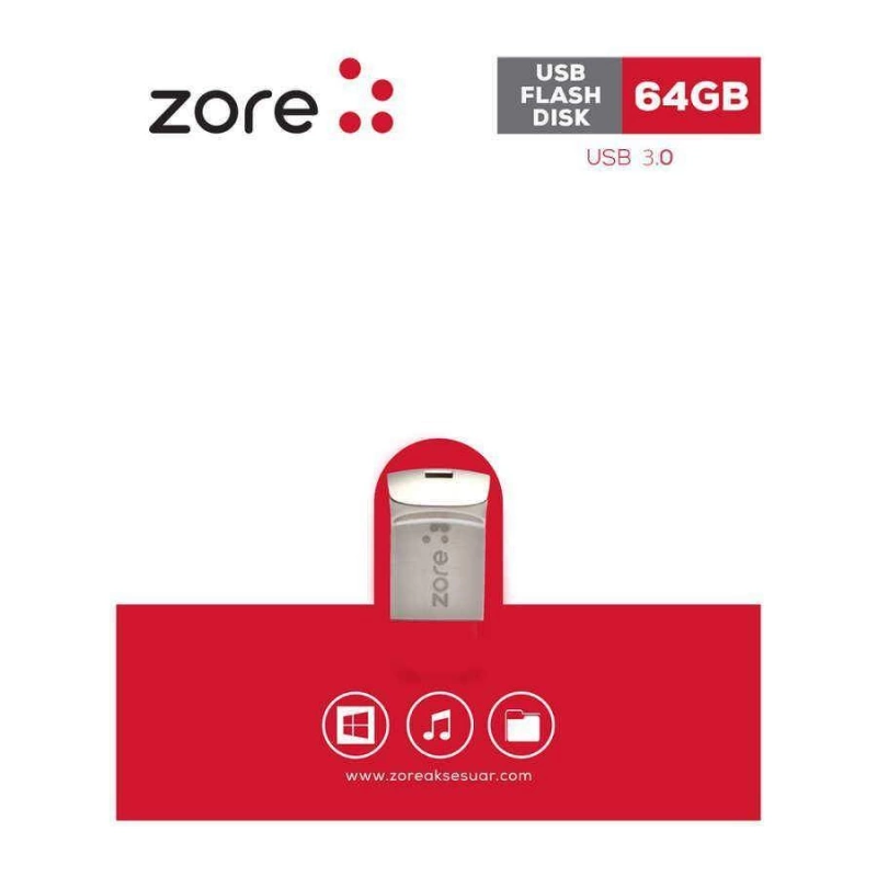 More TR Zore 3.0 Metal Mini Flash Disk 64 GB