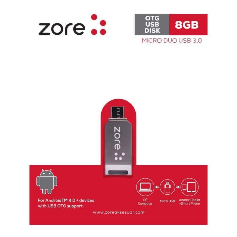 More TR Zore 3.0 Micro Metal OTG 8 GB