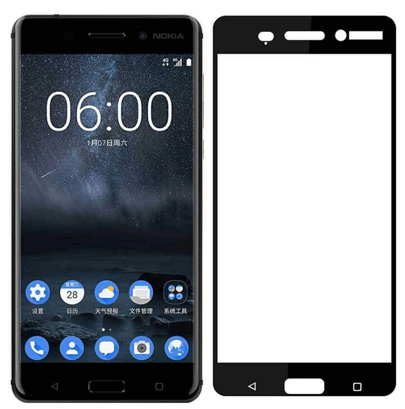 Nokia 3 Zore Ekranı Tam Kaplayan Düz Cam Koruyucu