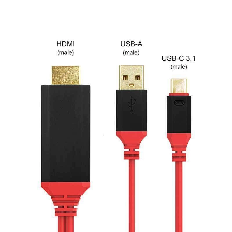 Zore Type-C HDMI Kablo Kırmızı Kutulu