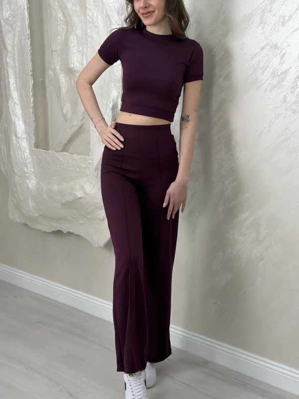 ALTI ÇIMALI CROP TAKIM- MÜRDÜM