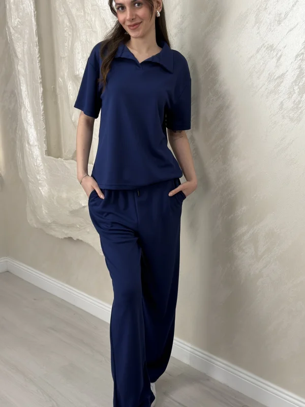 POLO YAKA TSHİRT MODAL TAKIM- LACİVERT