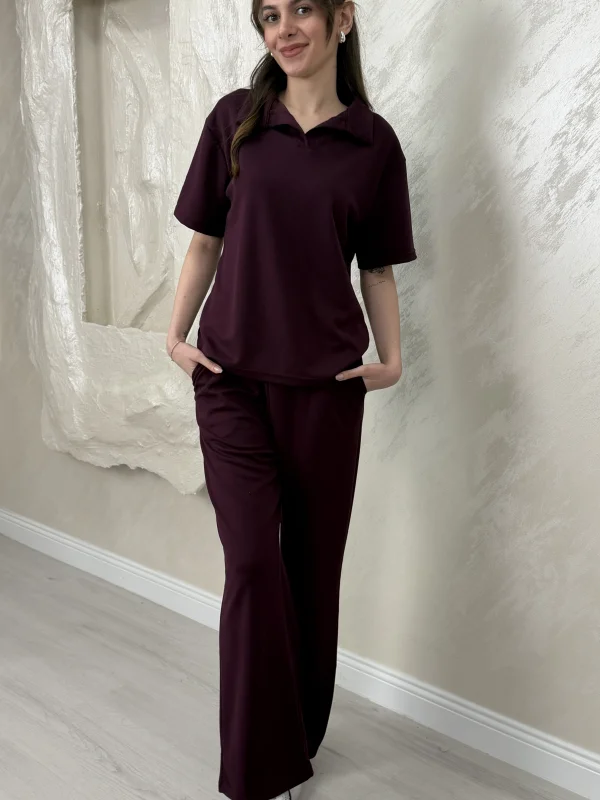 POLO YAKA TSHİRT MODAL TAKIM- FUŞYA