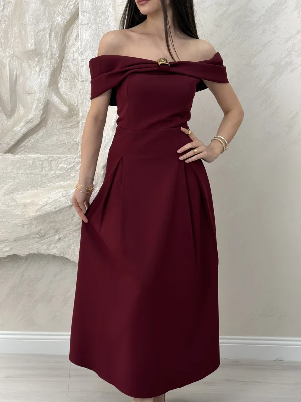 MADONNA YAKA TOKALI ELBİSE