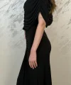 DRAPE DETAYLI DAVET ELBSESİ-SİYAH