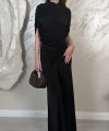 DRAPE DETAYLI DAVET ELBSESİ-SİYAH