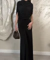 DRAPE DETAYLI DAVET ELBSESİ-SİYAH