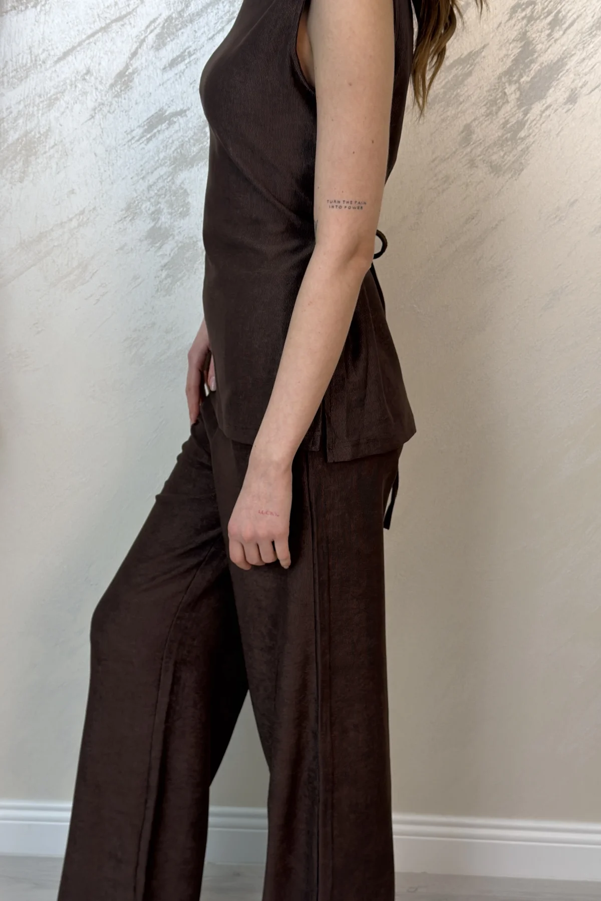 MUADİL BELDEN İPLİ İKİLİ TAKIM- KAHVERENGİ