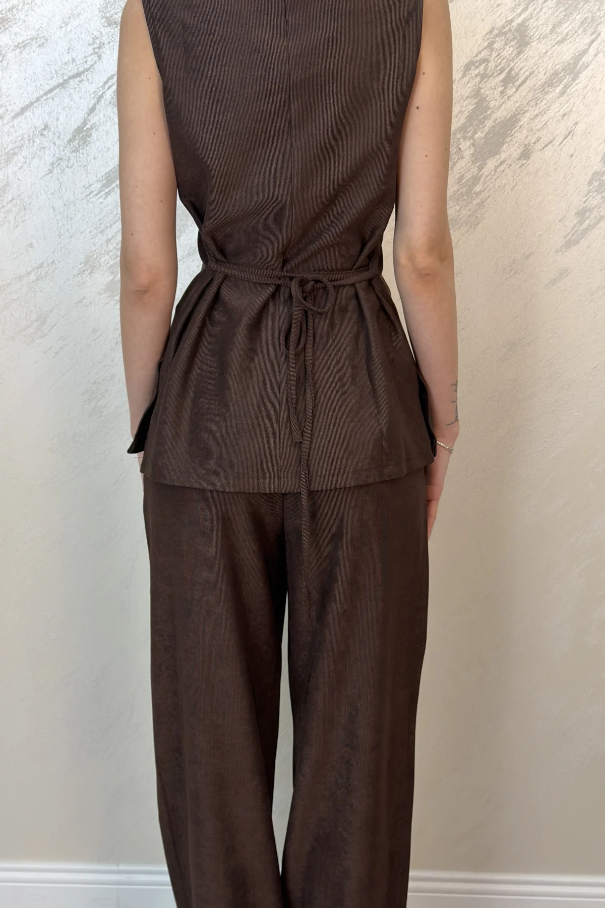 MUADİL BELDEN İPLİ İKİLİ TAKIM- KAHVERENGİ