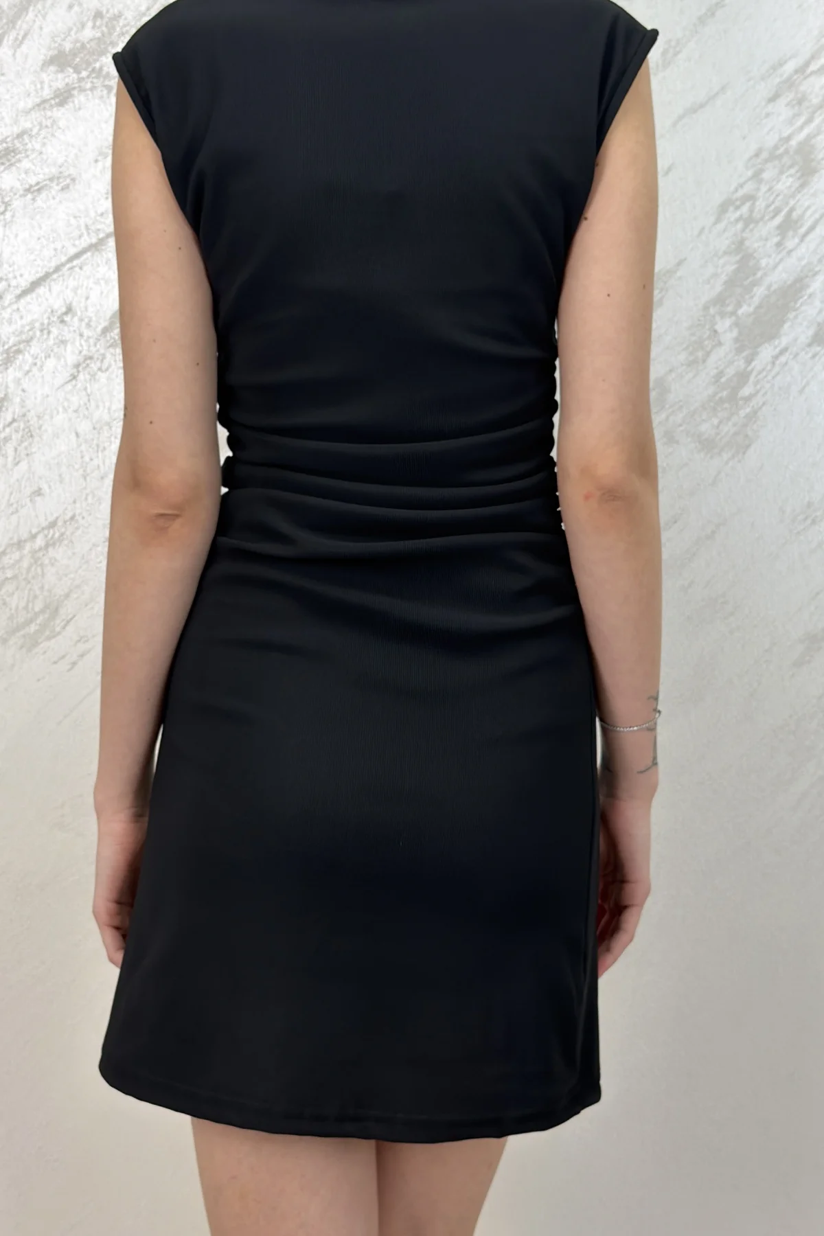 OTTOMAN MİNİ ELBİSE - SİYAH