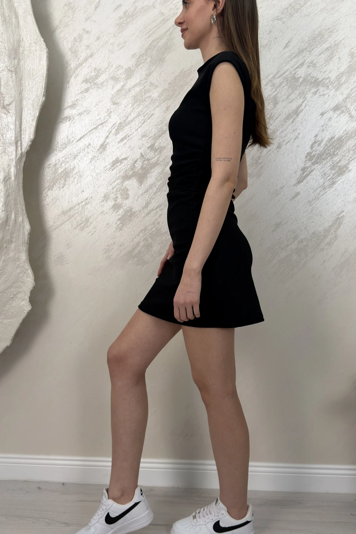 OTTOMAN MİNİ ELBİSE - SİYAH