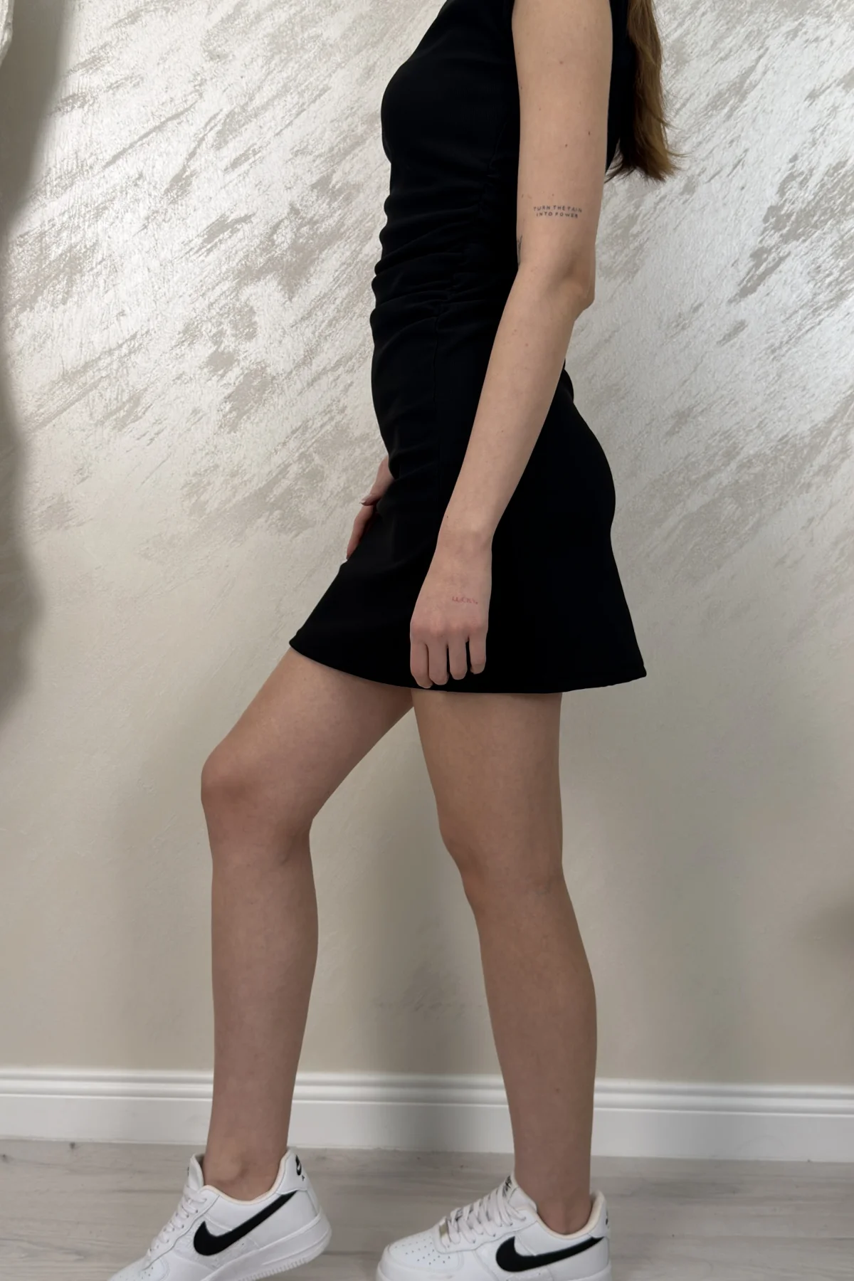 OTTOMAN MİNİ ELBİSE - SİYAH