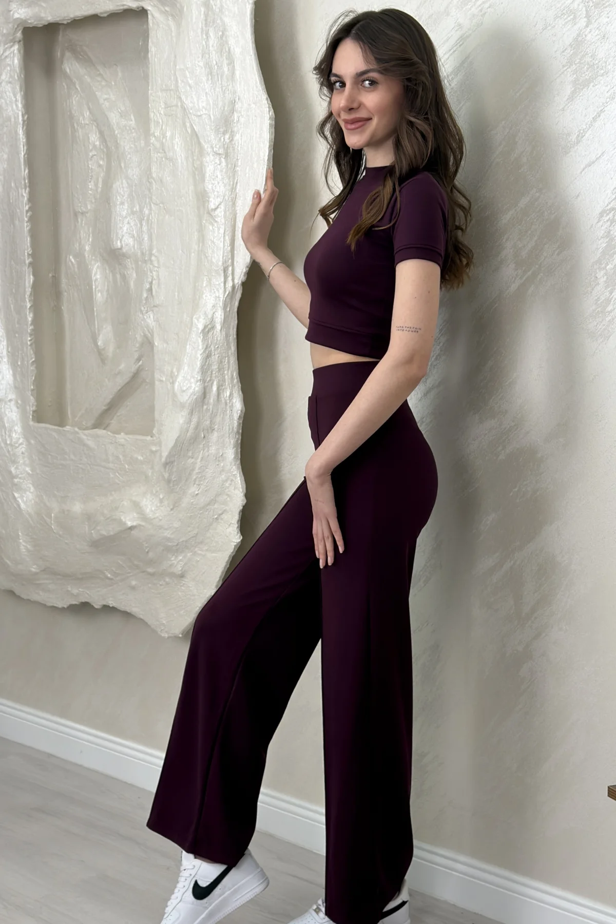 ALTI ÇIMALI CROP TAKIM- MÜRDÜM