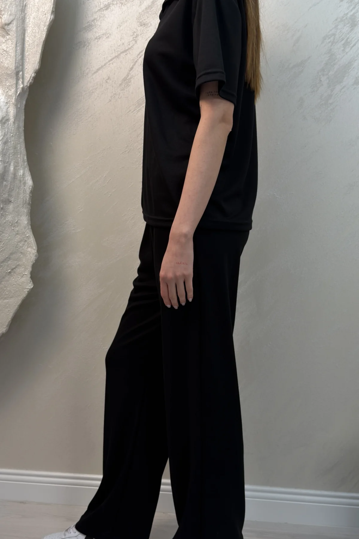 POLO YAKA TSHİRT MODAL TAKIM- SİYAH