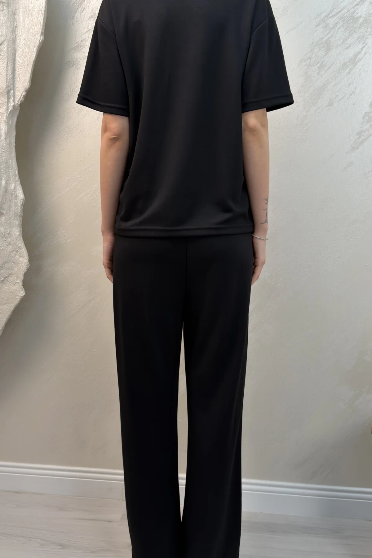 POLO YAKA TSHİRT MODAL TAKIM- SİYAH