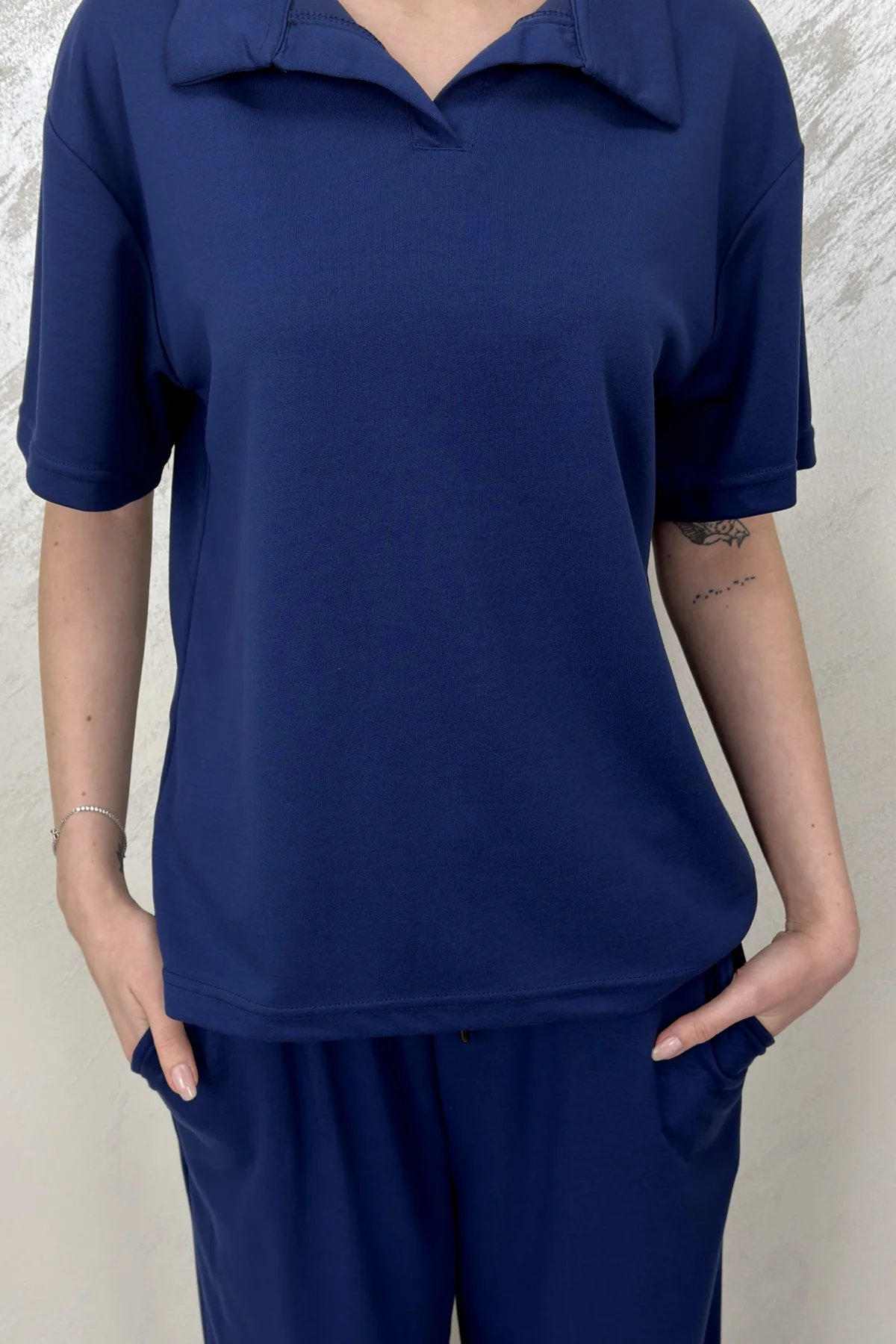 POLO YAKA TSHİRT MODAL TAKIM- LACİVERT