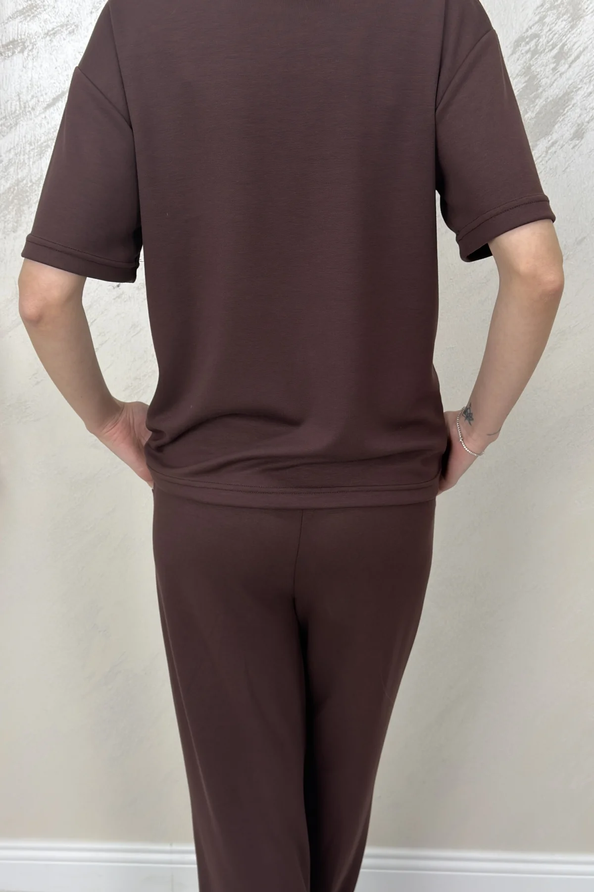 POLO YAKA TSHİRT MODAL TAKIM- KAHVERENGİ