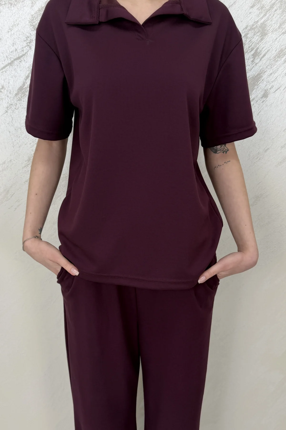 POLO YAKA TSHİRT MODAL TAKIM- FUŞYA