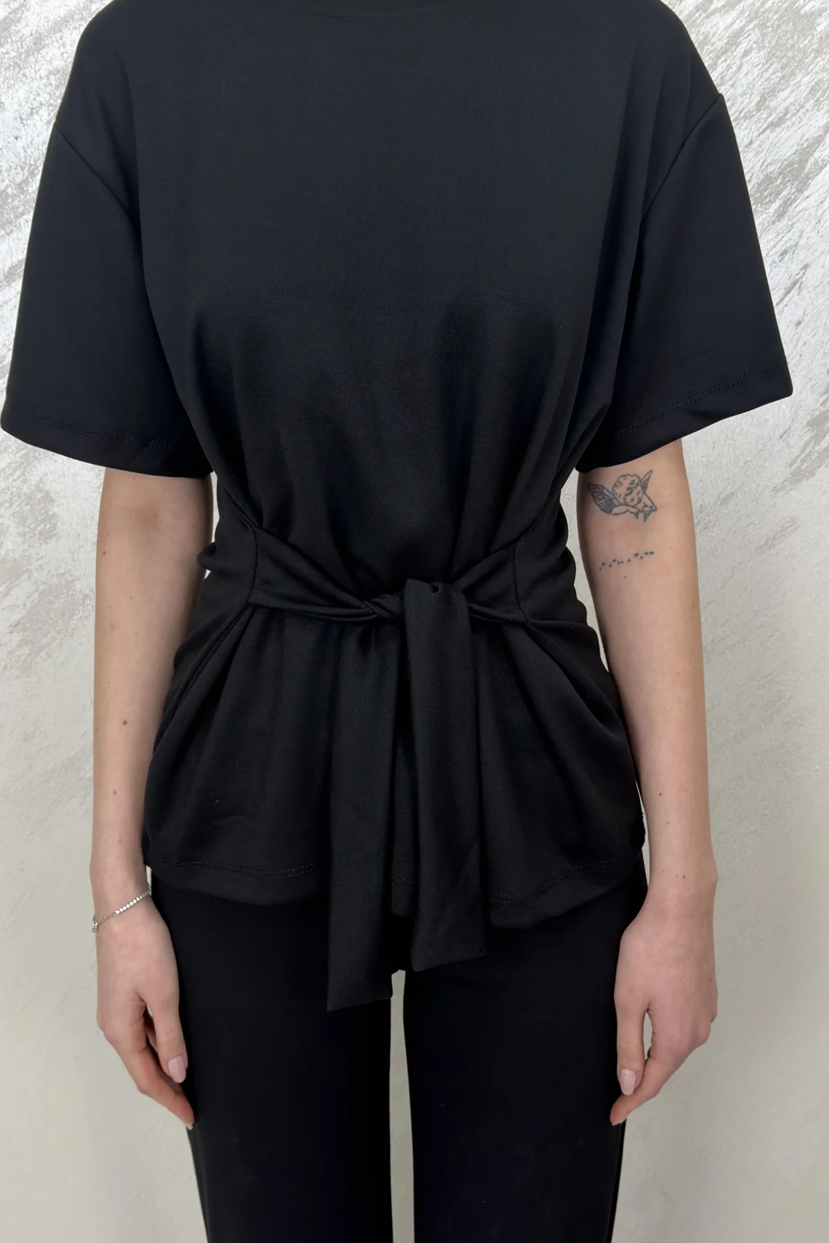 ÇİFT TARAF BAĞLAMALI MODAL TAKIM- SİYAH