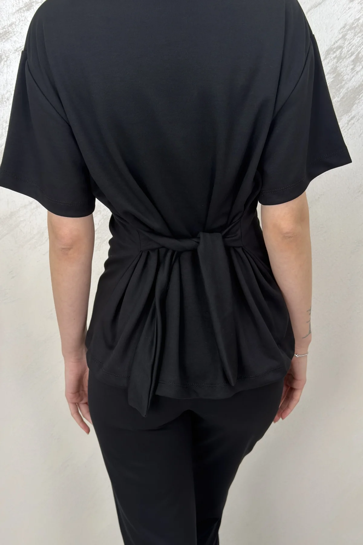 ÇİFT TARAF BAĞLAMALI MODAL TAKIM- SİYAH