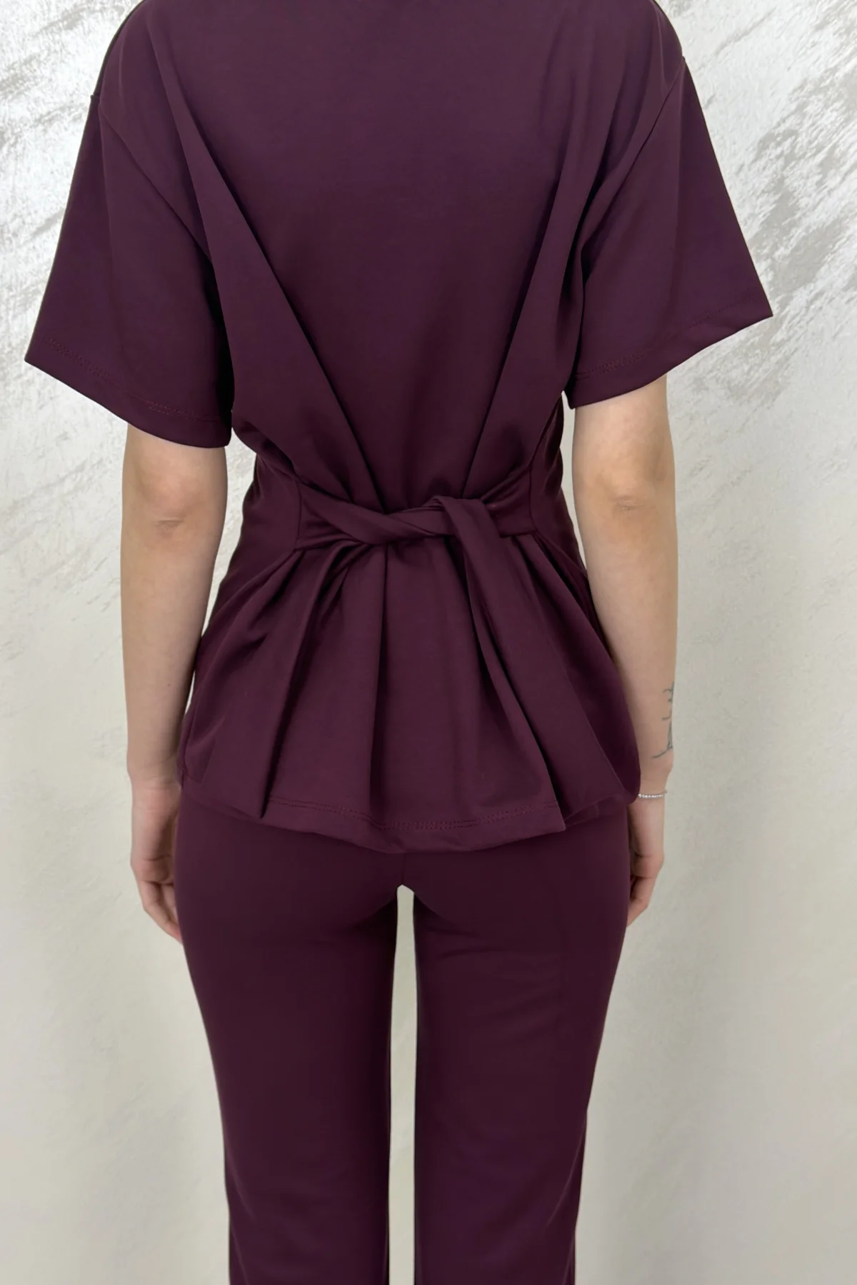 ÇİFT TARAF BAĞLAMALI MODAL TAKIM- FUŞYA