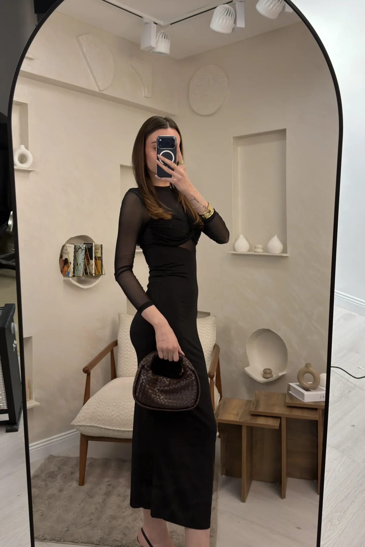 ASİMETRİK TASARIM SANDY ELBİSE